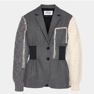 ZARA Atelier TRICOT SLEEVE BLAZER LIMITED EDITION 2022/715/802 size Xs